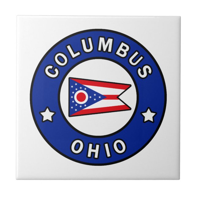 Azulejo De Cerâmica Columbus Ohio (Frente)