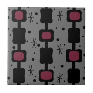 Azulejo De Cerâmica Colunas do Médio Retroativo Caixas Marrom