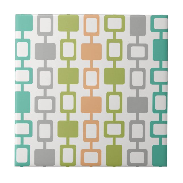 Azulejo De Cerâmica Colunas em Quadrado Moderno do meio século (Frente)