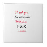 Azulejo De Cerâmica Com amor adicione o nome do casal letra obrigado a<br><div class="desc">design</div>