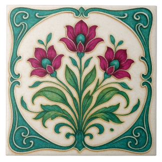 Azulejo de cerâmica com desenho ornamentado Art No