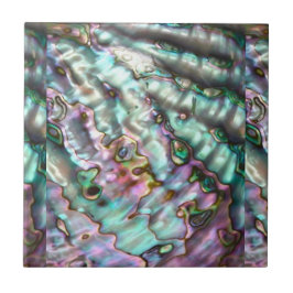 Azulejo de cerâmica com impressão de abalone / por