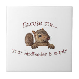 Azulejo De Cerâmica Com licença.seu alimentador de pássaros está va