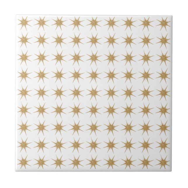 Azulejo de Cerâmica com Padrão de Pequena Estrela  (Frente)
