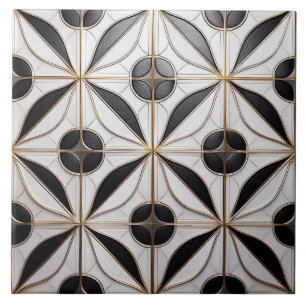 Azulejo de cerâmica com padrão, de prata e arte pr