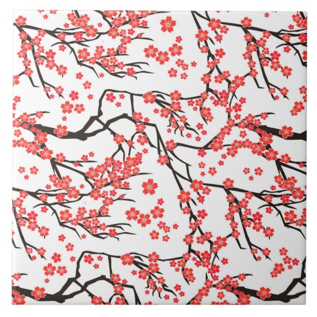 azulejo de cerâmica com padrão floral do Japão leg (Frente)