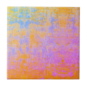 Azulejo de cerâmica com textura pintada