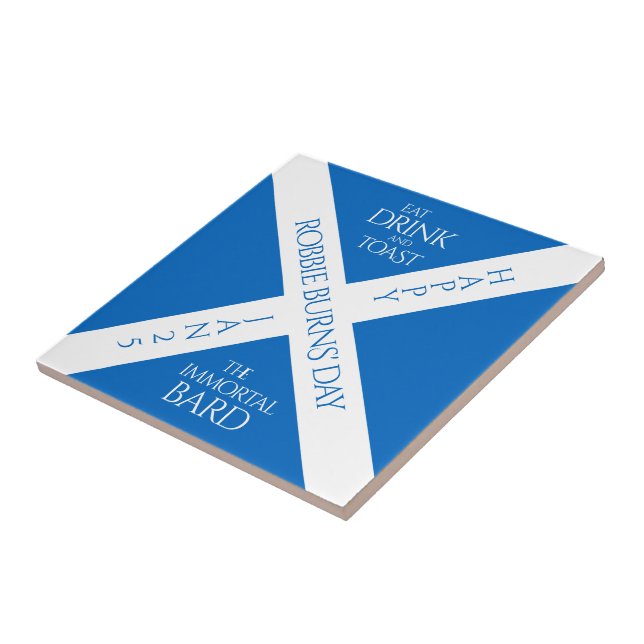 Azulejo De Cerâmica Coma Bebida e Robbie Brincadeira Queima Bandeira E (Lateral)