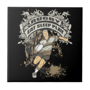 Azulejo De Cerâmica Coma, durma rugby do jogo