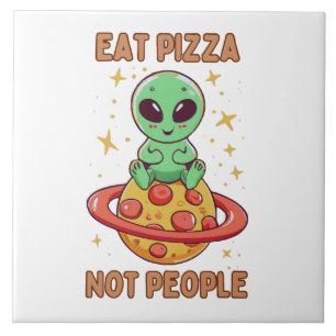 Azulejo De Cerâmica Coma pizza não pessoas