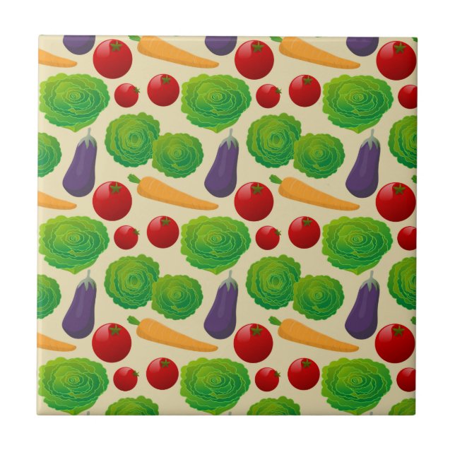 Azulejo De Cerâmica Coma seus vegetais (Frente)