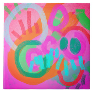Azulejo De Cerâmica Comemorar pintura digital Abstrato