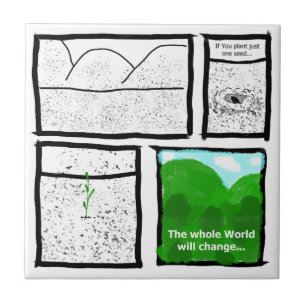 Azulejo De Cerâmica Comic Verde