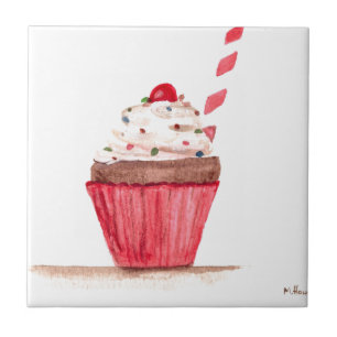 Azulejo De Cerâmica comida Cupcake