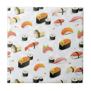 Azulejo De Cerâmica Comida japonesa:Padrão Sushi