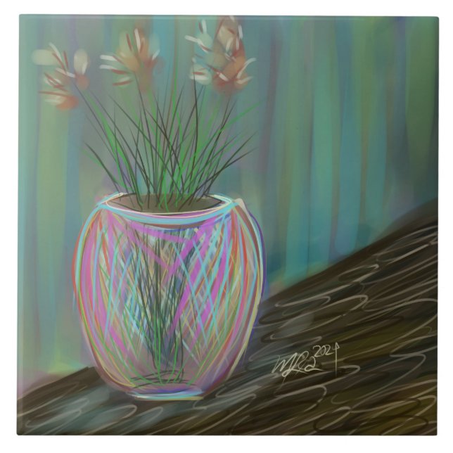 Azulejo De Cerâmica Comissões Abertas para Arte Original Pintada Perso (Frente)