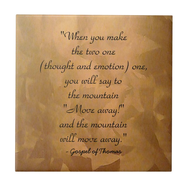 Azulejo De Cerâmica Como Rezar Evangelho De Thomas (Frente)