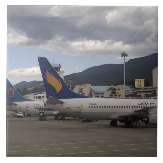 Azulejo De Cerâmica Companhias aéreas nacionais chinesas alinhadas em (Frente)