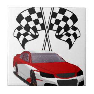 Azulejo De Cerâmica Competência & bandeiras de Stockcar