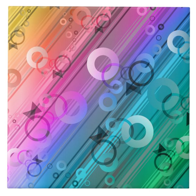 Azulejo De Cerâmica Composição abstrato (Frente)