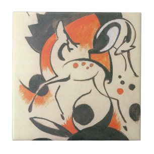 Azulejo De Cerâmica Composição com Dois Veados por Franz Marc