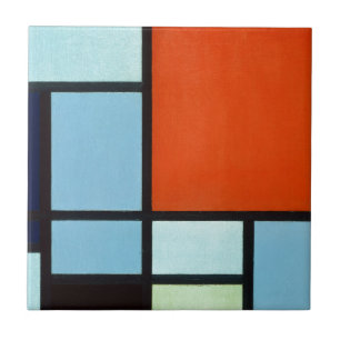 Azulejo De Cerâmica Composição de Piet Mondrian