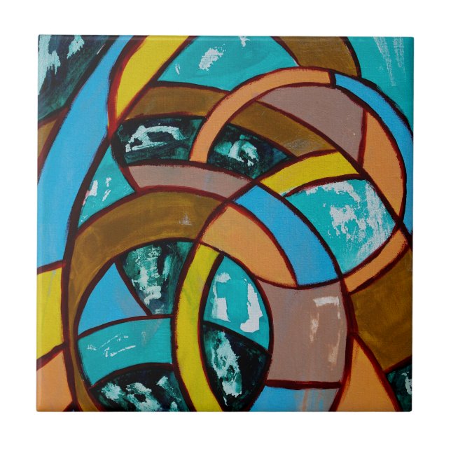 Azulejo De Cerâmica Composição nº 8 de Michael Moffa (Frente)