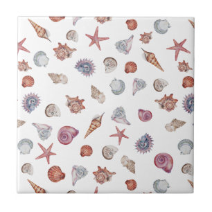 Azulejo De Cerâmica Composição por Aquarelas Submarinas Série Design 4