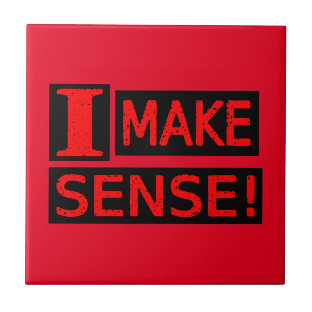 Azulejo De Cerâmica Comprar "Make Sense" de Design de Expressão Bela (Frente)