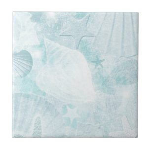 Azulejo De Cerâmica Conchas de mar sutis Arte Gráfica