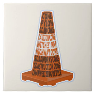 Azulejo De Cerâmica Cone Orange Taraffic cone