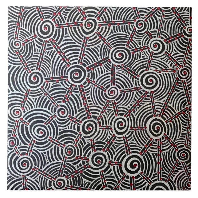 Azulejo De Cerâmica Conexões Ancestrais (Frente)