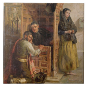 Azulejo De Cerâmica Confissão, 1862 (óleo em canvas)
