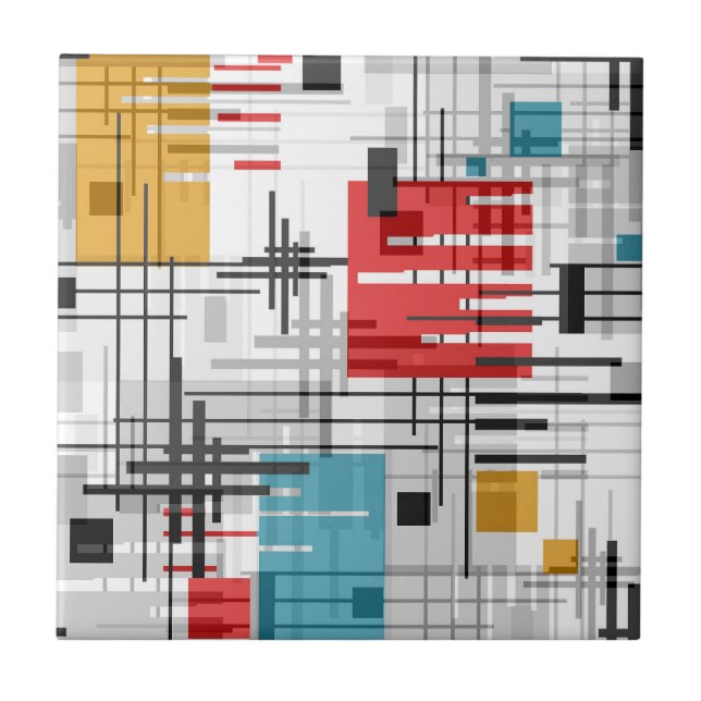 Azulejo De Cerâmica Cons revestidos de formas geométricas abstrato mod (Frente)