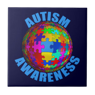 Azulejo De Cerâmica Consciência do autismo do mundo
