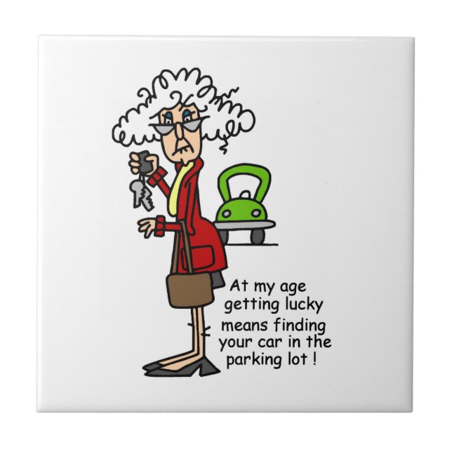 Azulejo De Cerâmica Conseguir Humor Sortudo (Frente)