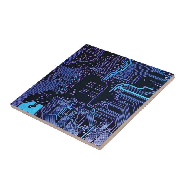 Azulejo De Cerâmica Conselho Nerd de saída PCB Blue Electronic Circuit (Lateral)