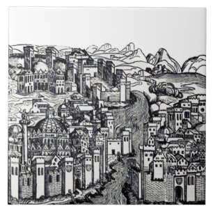 Azulejo De Cerâmica Constantinopla capital do Império Romano