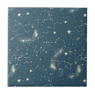 Azulejo De Cerâmica Constelação Celestial - Noite Estelar (2)