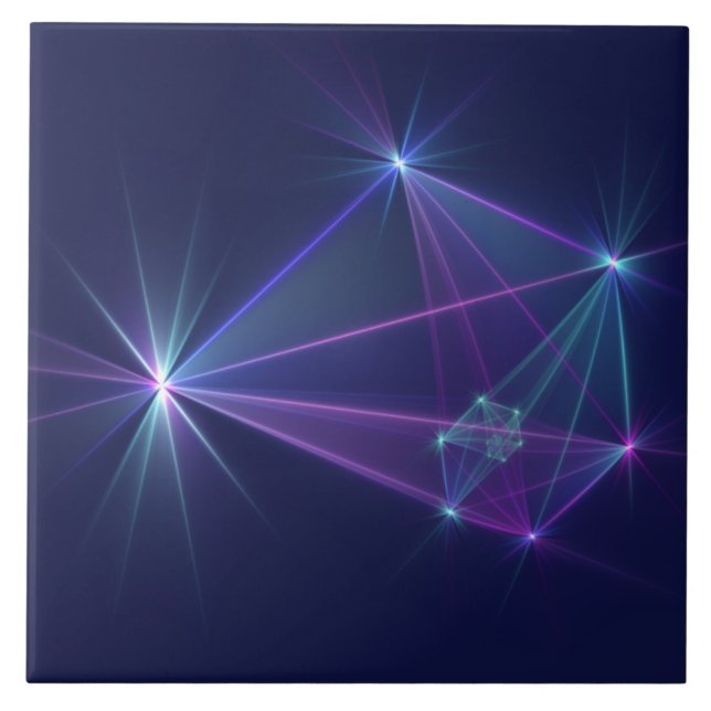 Azulejo De Cerâmica Constellation, Abstract Fantasy Fractal Art (Frente)