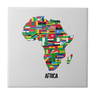 Azulejo De Cerâmica Continente de mapa africano