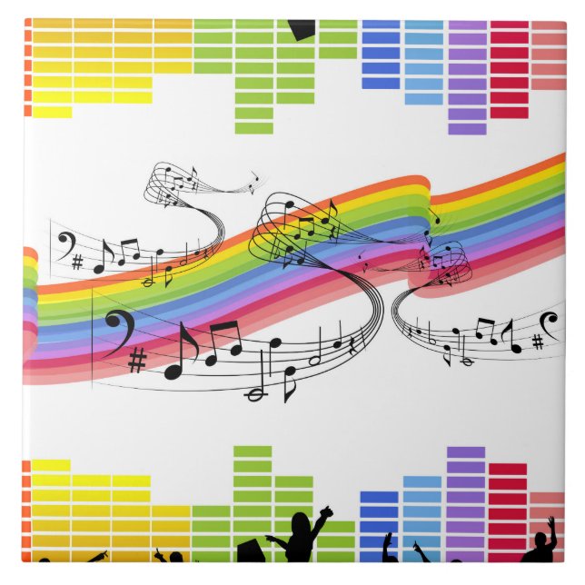 Azulejo De Cerâmica Continue dançando (Frente)