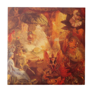Azulejo De Cerâmica Conto de Fadas Vintage O Robin Cativo por Fitzgera