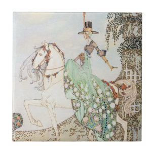 Azulejo De Cerâmica Conto de Fadas Vintage, Princesa Minette, Kay Niel