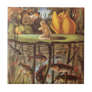 Azulejo De Cerâmica Conto de Fadas Vintage Thumbelina, Eleanor Vere Bo