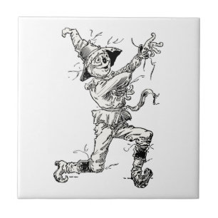 Azulejo De Cerâmica Contos de Fadas Vintage do Mágico de Oz, o Espanta
