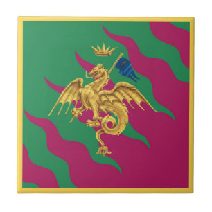 Azulejo De Cerâmica Contrada del Drago (Dragão) Palio di Siena