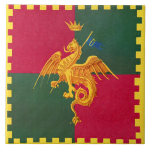 Azulejo De Cerâmica Contrada del Drago (Dragão) Palio di Siena