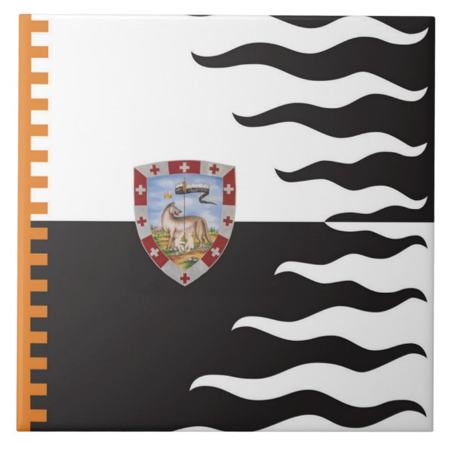 Azulejo De Cerâmica Contrada della Lupa (Ela-Wolf) Palio di Siena (Frente)