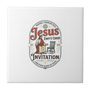 Azulejo De Cerâmica Convite de Cadeira Vazia de Jesus Convite de Cadei